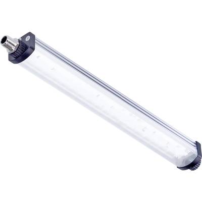 LED trubicové světlo s kovovými koncovkami, vhodné pro průmyslové osvětlení.