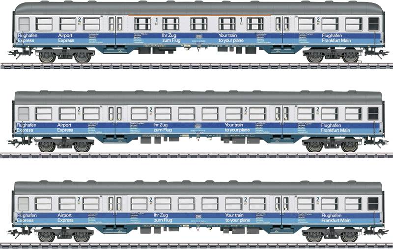 Märklin 043815 3dílná sada osobních vozů Airport DB, MHI, H0