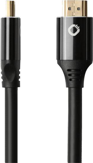 Kabel DisplayPort na HDMI s černými konektory a zlatými kontakty, vhodné pro připojení monitorů ke kompatibilním zařízením.