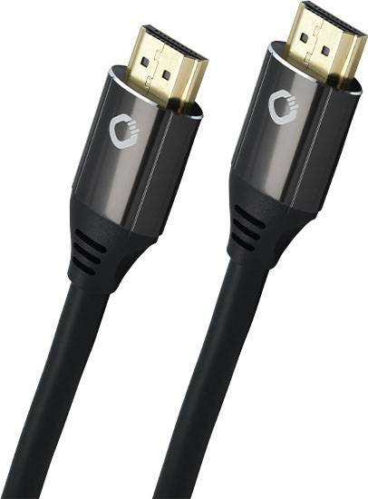 Oehlbach HDMI kabel Zástrčka HDMI-A, Zástrčka HDMI-A 0.75 m černá D1C92489 Ultra HD (8K), pozlacené kontakty HDMI kabel