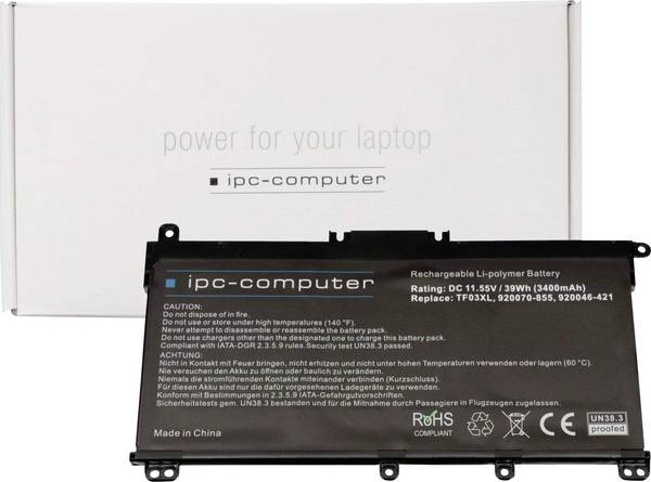 ipc-computer akumulátor do notebooku TF03 Replace 11.55 V 3400 mAh HP
