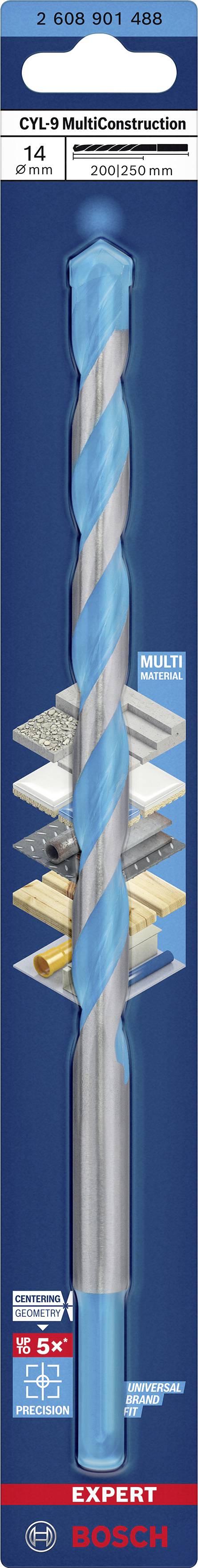 Vícúčelový vrták, průměr 14 mm, vhodný pro použití: kov, dřevo, beton, plast.