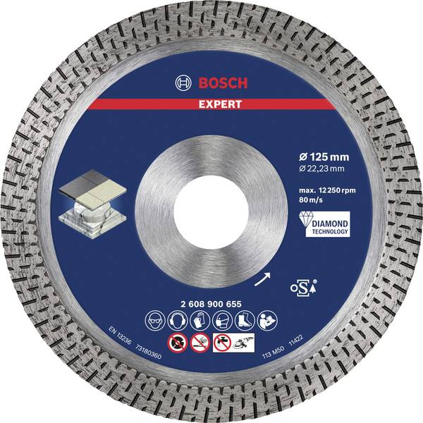 Bosch Accessories 2608900655 EXPERT HardCeramic diamantový řezný kotouč Průměr 125 mm Ø otvoru 22.23 mm kámen, beton, cihla, obklady 1 ks