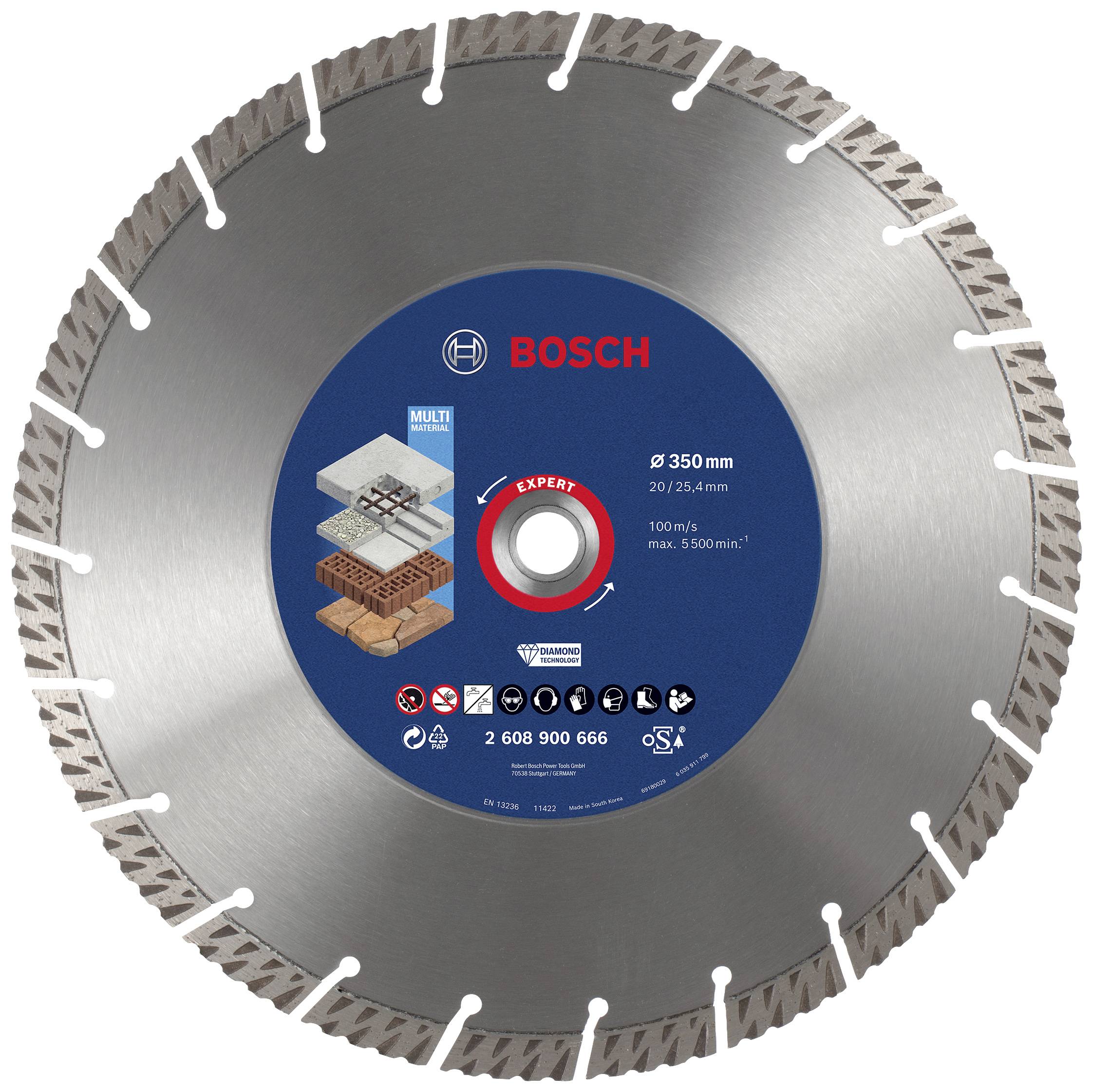 Bosch Accessories 2608900666 EXPERT MultiMaterial diamantový řezný kotouč Průměr 350 mm Ø otvoru 20 mm, 25.40 mm kámen, 
