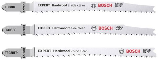 Bosch Accessories 2608900549 Sada pilových listů DO přímočaré pily EXPERT ‘Hardwood 2-side clean‘, T308BF/BFP, 2dílná 3 ks