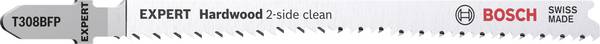 Bosch Accessories 2608900548 Přímočarý pilový list EXPERT ‘Hardwood 2-side clean’ T 308 BFP, 5 ks 5 ks