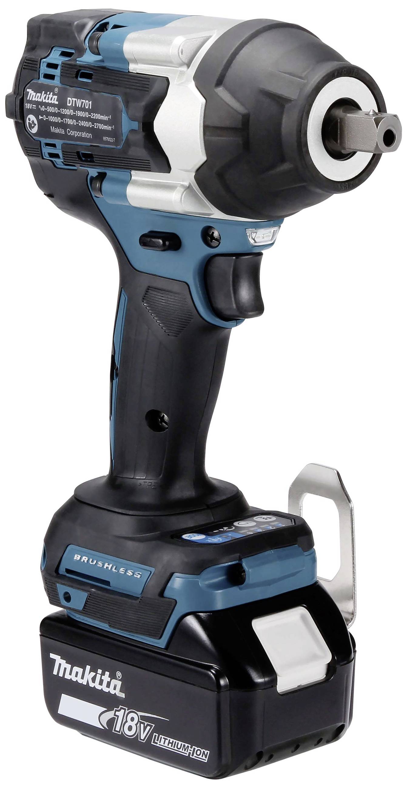 Akumulátorový vrtací šroubovák značky Makita, 18V, s robustním designem a ergonomickou rukojetí. Ideální pro kutilské projekty.