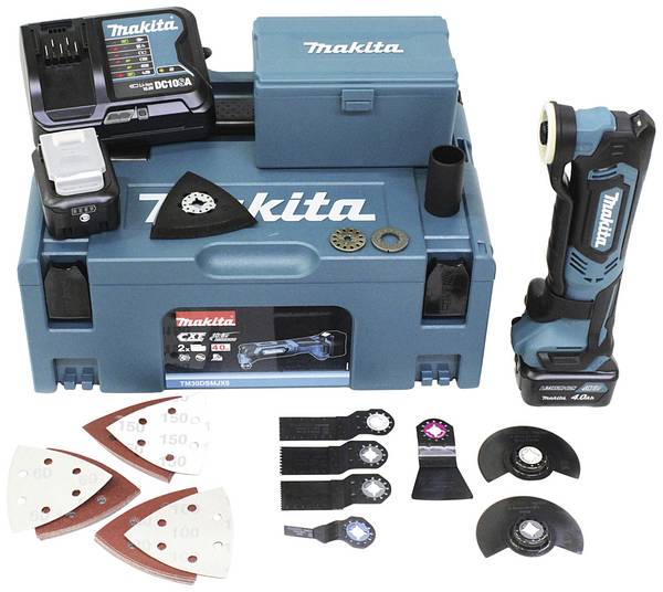 Makita TM30DSMJX5 akumulátorový multifunkční nástroj vč. 2x aku, vč. nabíječky, kufřík, 12 V, 4 Ah, TM30DSMJX5