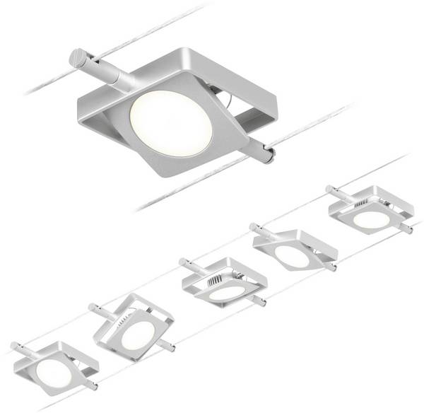 Paulmann  94420 kompletní lankový systém pevně vestavěné LED  LED  chrom (matný), chrom