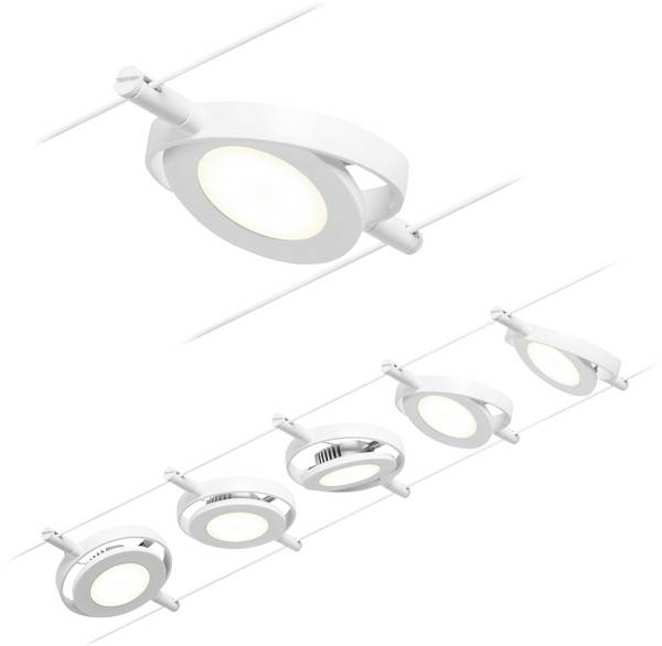 <br>  Paulmann<br>  RoundMac<br>  94416<br>  kompletní lankový systém<br>  pevně vestavěné LED<br>  <br>  LED<br>  <br>  bílá, chrom<br>