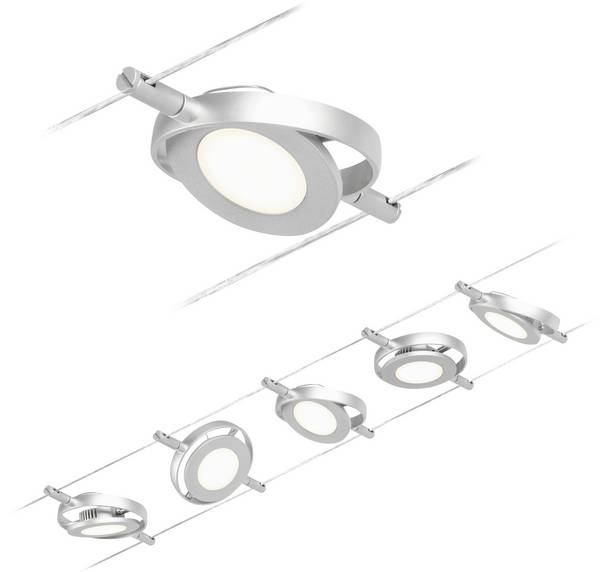 Paulmann RoundMac 94414 kompletní lankový systém pevně vestavěné LED  LED  chrom (matný)