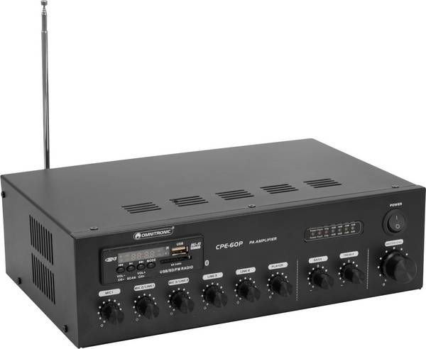 Omnitronic CPE-60P ELA ELA zesilovač 60 W 4kanálový 1zónový