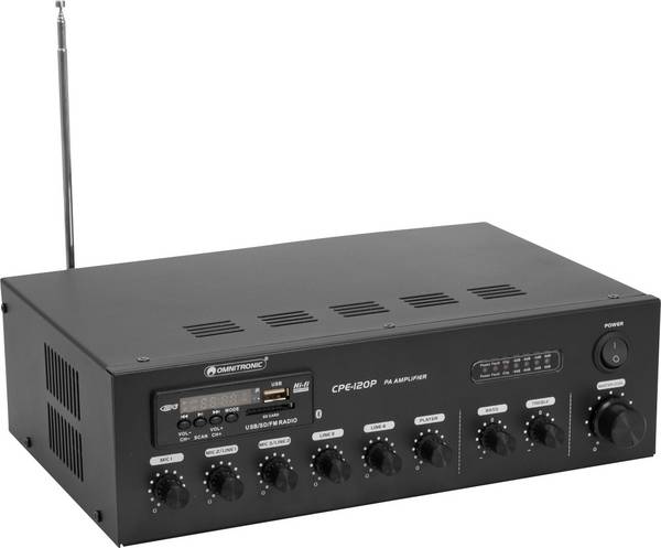 Omnitronic CPE-120P ELA ELA zesilovač 120 W 4kanálový 1zónový