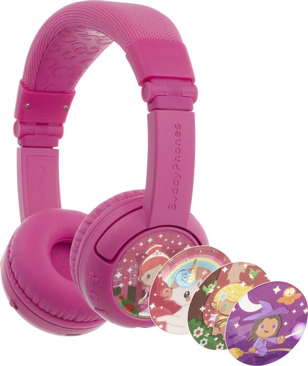 onanoff BuddyPhones®  Headset otevřená (On Ear) Bluetooth®, kabelová  růžová  omezení hlasitosti, složitelná, headset dětské