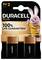 Dva Duracell Plus 9V baterie v balení s růžovým králíčkem - maskotem a textem "100% ŽIVOT ZARUČEN".