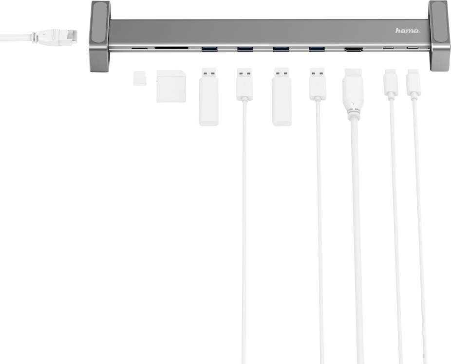 Hama USB-C® dokovací stanice Vhodné pro značky (dokovací stanice pro notebook): univerzální napájení USB-C®-3