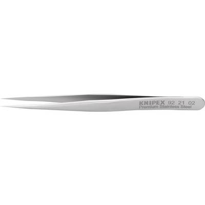 Pinzeta z nerezové oceli s gravírováním 'Knipex 92 21 02 Premium Stainless Steel', vhodná pro přesné práce.
