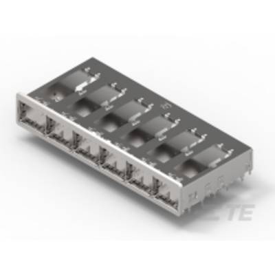 8portový RJ45 zásuvkový modul v kovovém provedení, vhodný pro síťová připojení.