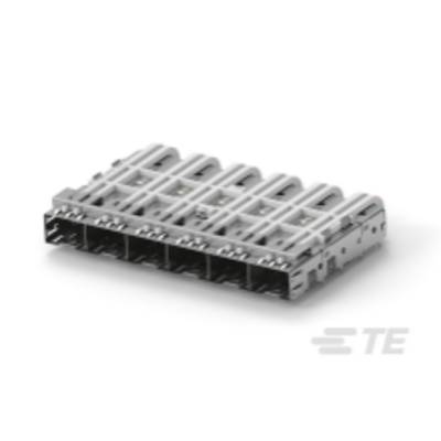Kovový kryt s několika obdélníkovými otvory, pravděpodobně určenými pro elektronické komponenty nebo připojení.
