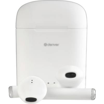 Denver TWE-46   špuntová sluchátka Bluetooth®  bílá  