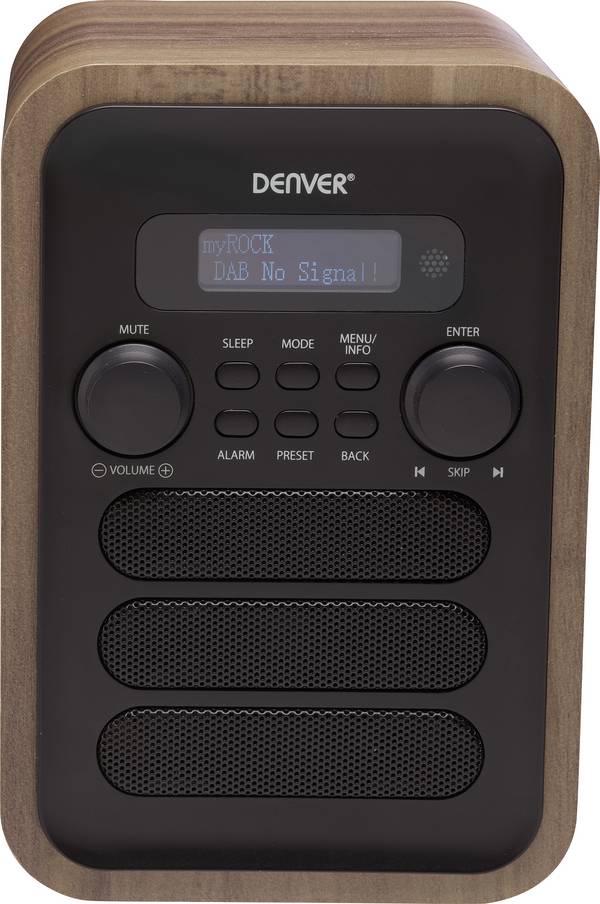 Denver DAB-48 111111000470 kuchyňské rádio, FM, DAB+, Bluetooth, vč. dálkového ovládání, šedá