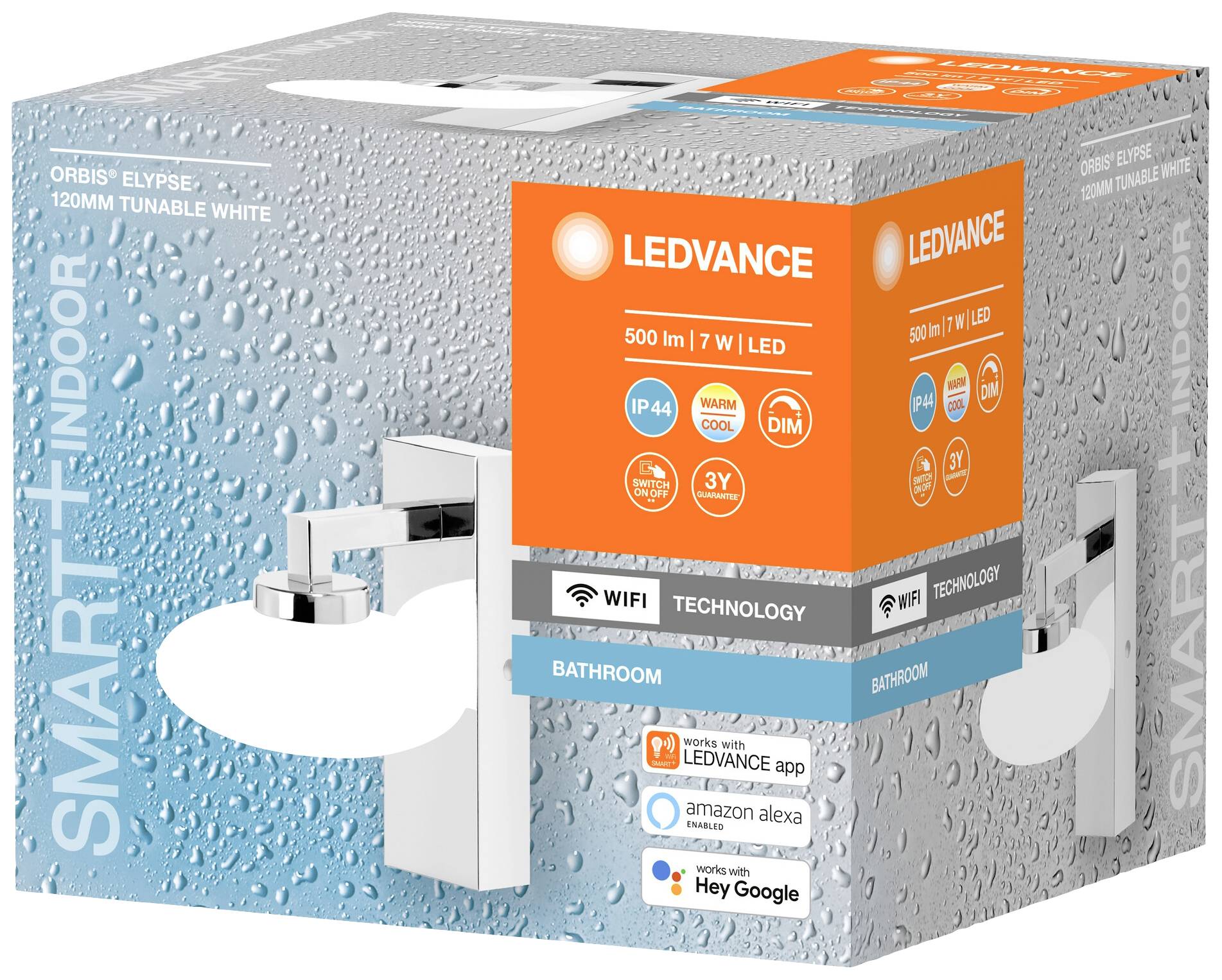LEDVANCE BATHROOM DECORATIVE CEILING AND WALL WITH WIFI TECHNOLOGY 4058075573925 LED koupelnové světlo na stěnu 7 W tepl-2