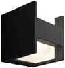 Philips LED LED nástěnný reflektor 871951438278700 Hue White Fuzo Wandleuchte quadratisch oben/unten schwarz 1150lm pevně vestavěné LED 15 W