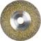 Diamantový řezný kotouč s kovovým středem a zrnitým povrchem, vhodný pro řezání tvrdých materiálů.