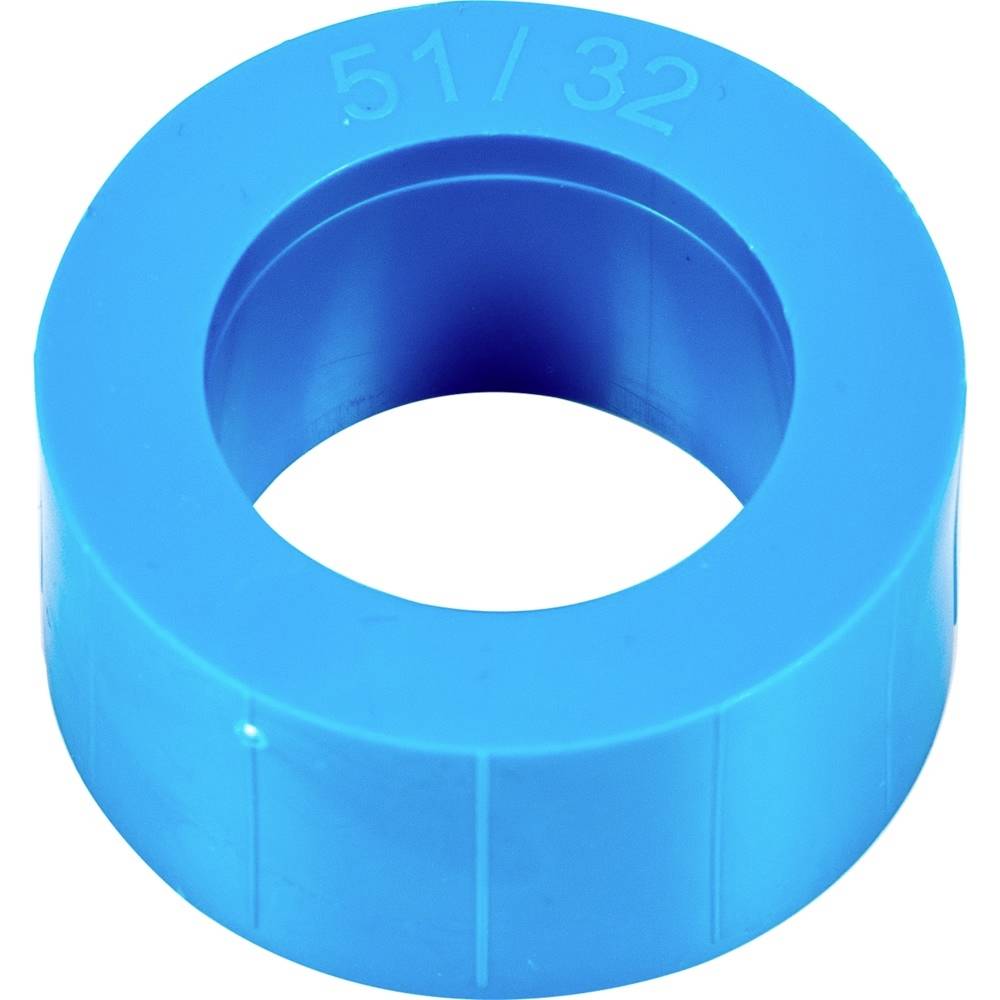 Modrý plastový kroužek s nápisem '51/32' nahoře.