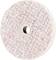 Růžový, texturovaný brusný kotouč s centrálním otvorem, používaný pro leštění nebo broušení povrchů.