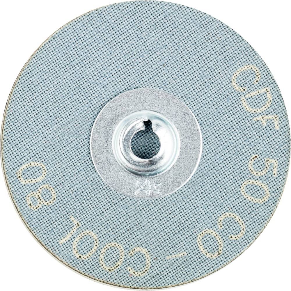 Kulatý brusný kotouč s nápisem CDF 50 COOL 80, centrálním otvorem a texturovaným povrchem.