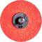 Kulatý červený nástavec pro brousící nástroj, se černým plastovým upevněním uprostřed.
