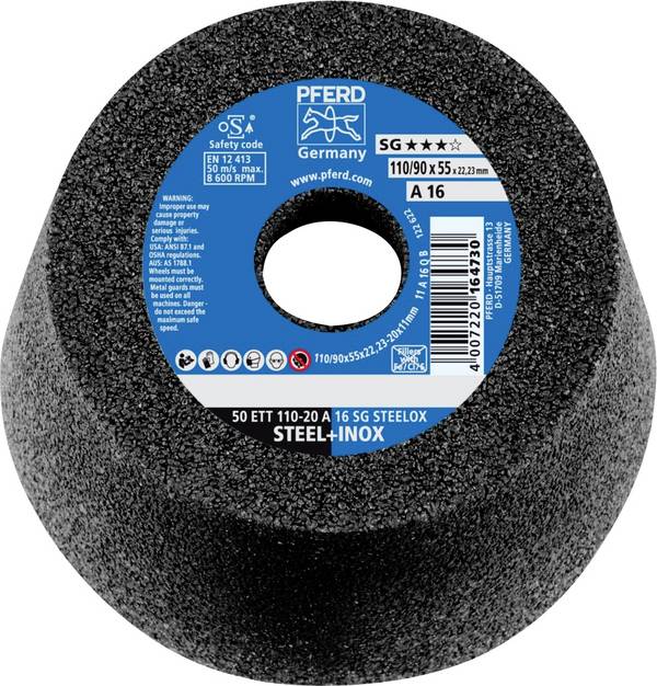 PFERD TOOLS 63418222 Brusný hrnec 50 ETT 110-20 A 16 SG STEELOX  11 cm 2 ks