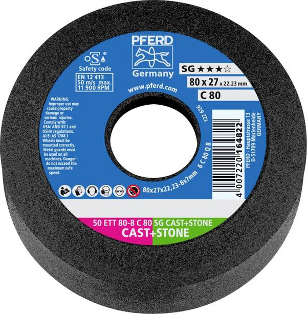 PFERD TOOLS 63588122 Brusný hrnec 50 ETT 80-8 C 80 SG CAST+STONE  80 mm 5 ks