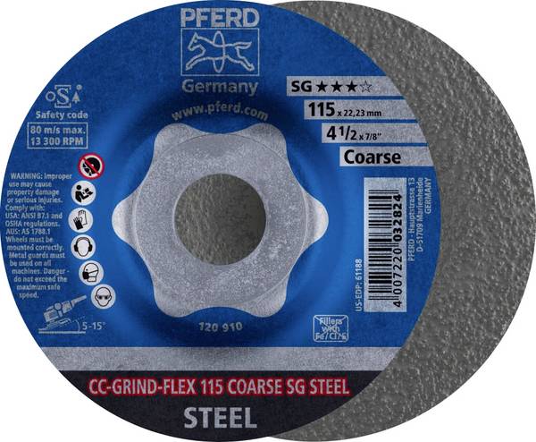 PFERD TOOLS 64188115 brusný kotouč  Průměr 115 mm Zrnitost=36 10 ks