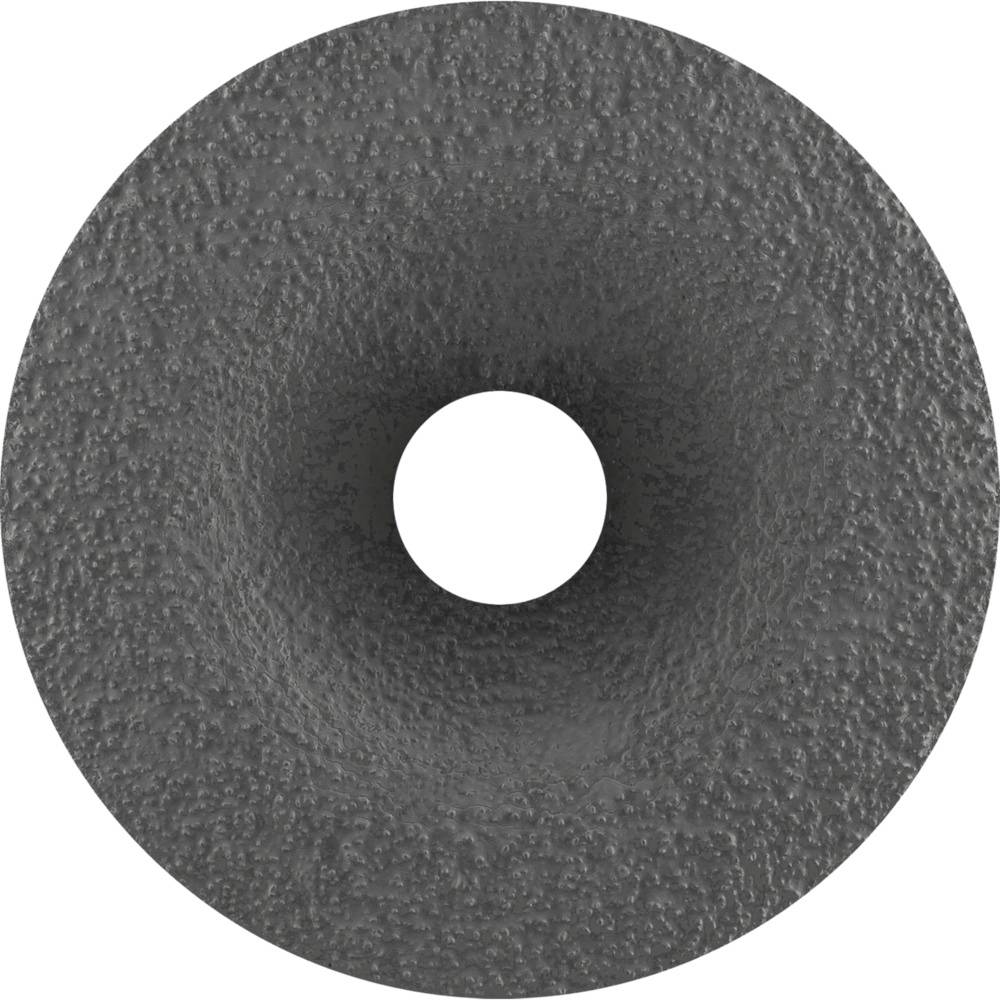 Šedý, zubaté brusné kotouče s centrálním otvorem uprostřed na bílém pozadí.