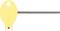 Žlutý klíč s dlouhým, úzkým kovovým dříkem. Používá se pro údržbu nebo nastavení specifických zařízení.