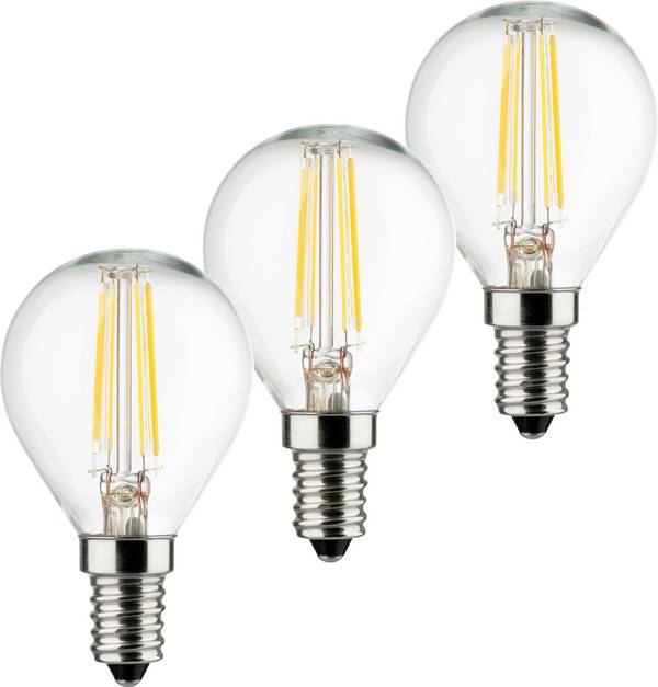Müller-Licht 400293 LED Energetická třída (EEK2021) E (A - G) E14 kapkový tvar 4 W = 40 W teplá bílá   3 ks