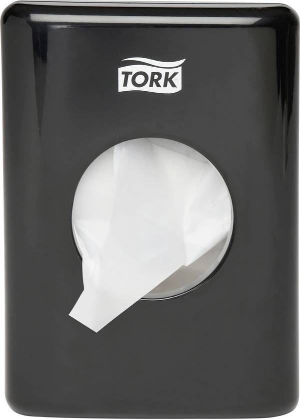 TORK Elevation 566008 Dávkovač hygienických tašek, plast, (š x v x h) 100 x 140 x 36 mm, černá, 1 ks