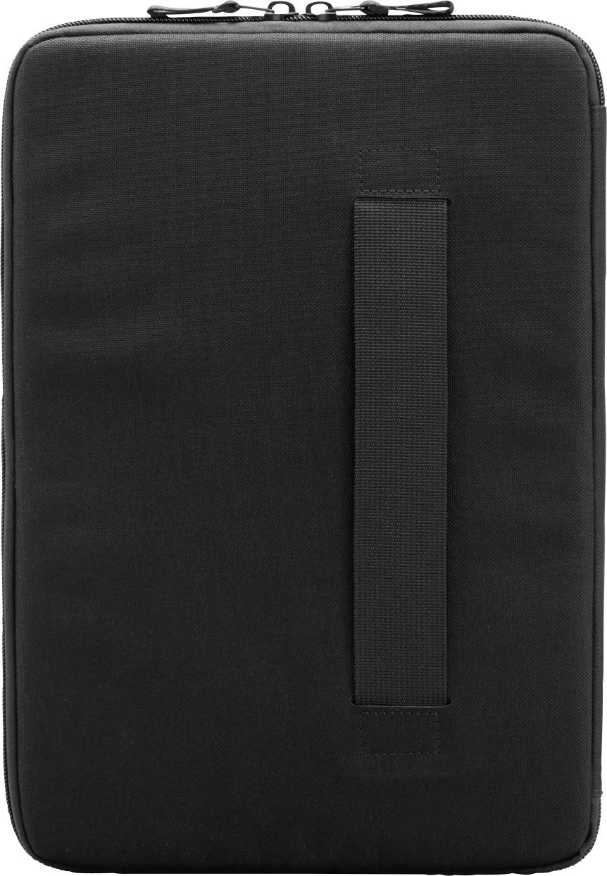Černý ochranný obal se zipem a rukojetí, vhodný pro elektronická zařízení jako notebook nebo tablet.