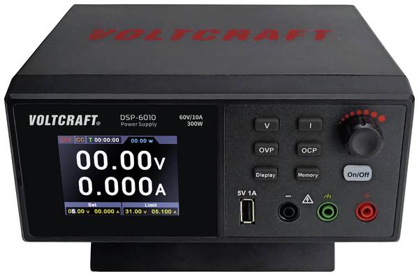 VOLTCRAFT DSP-6010 laboratorní zdroj s nastavitelným napětím, 0 - 60 V, 0 - 10 A, 300 W, zásuvka USB 2.0 A, lze dálkově ovládat, výstup 1 x, VC-12230435