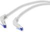 Renkforce RF-4892520 RJ45 síťové kabely, propojovací kabely CAT 6A S/FTP 20.00 m šedá 90° zatočeno dolů 1 ks