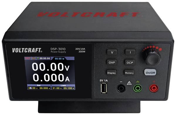 VOLTCRAFT DSP-3010 laboratorní zdroj s nastavitelným napětím, 0 - 30 V, 0 - 10 A, 300 W, zásuvka USB 2.0 A, lze dálkově ovládat, výstup 1 x, VC-12231815