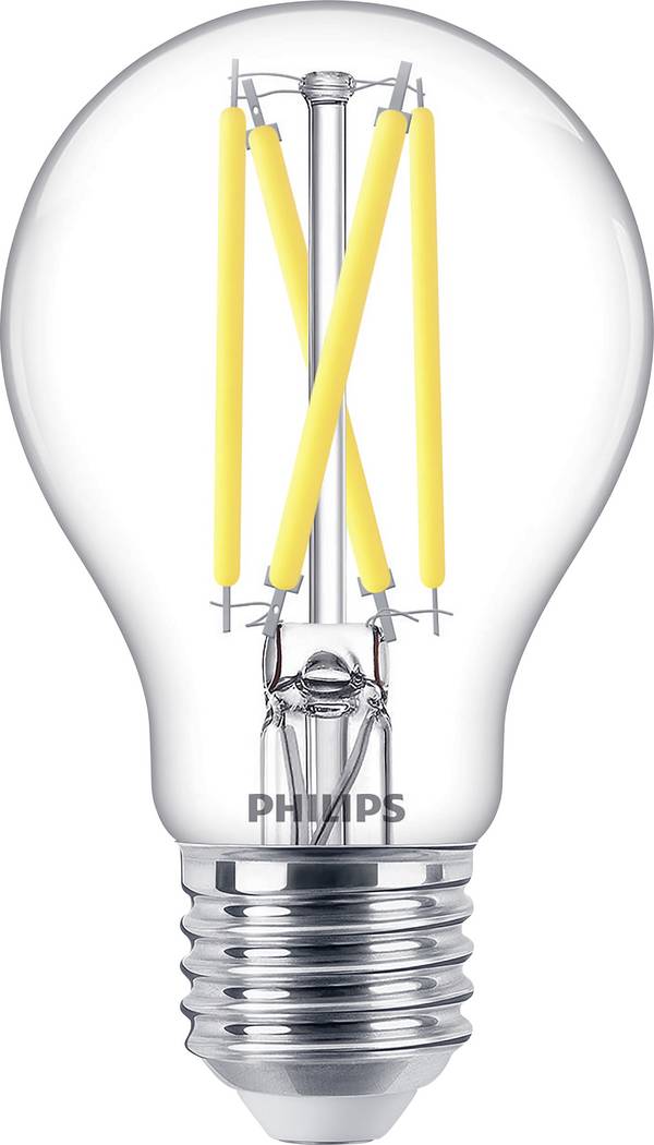 Philips LED 871951432383400 LED Energetická třída (EEK2021) D (A - G) E27 klasická žárovka 6 W = 60 W teplá bílá (Ø x v) 60 mm x 104 mm stmívatelné (Dim to warm) 1 ks