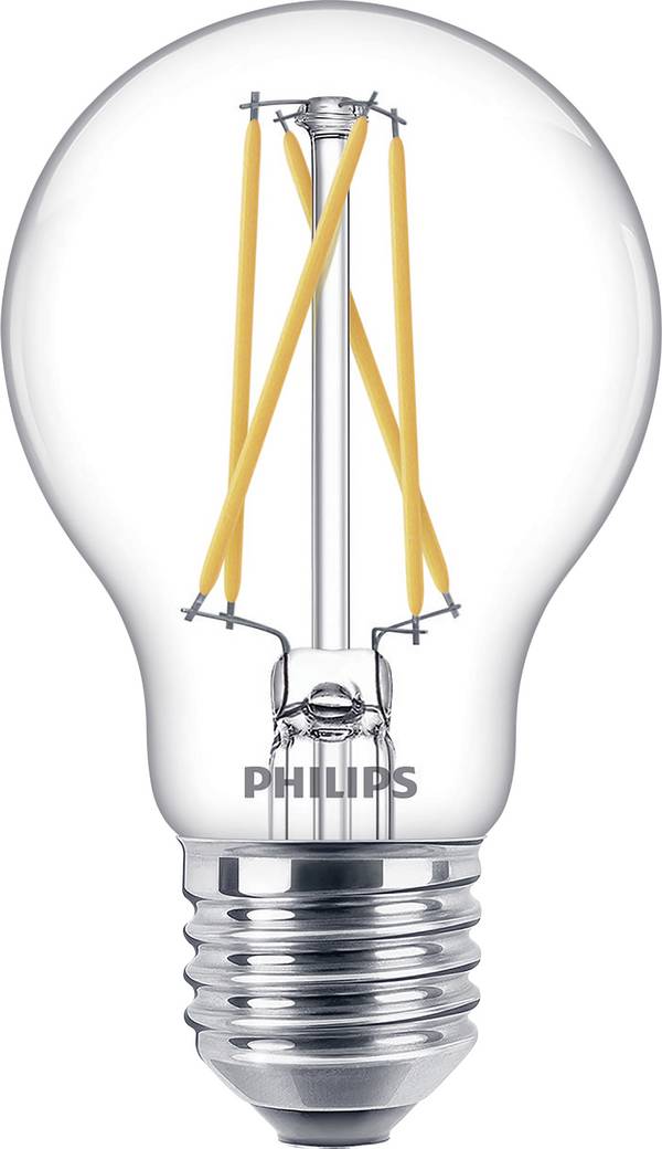 Philips LED 871951432375900 LED Energetická třída (EEK2021) D (A - G) E27 klasická žárovka 3.5 W = 40 W teplá bílá (Ø x v) 60 mm x 104 mm stmívatelné (Dim to warm) 1 ks