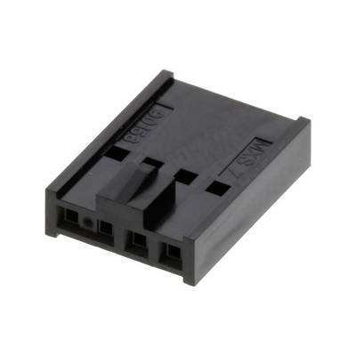 Černý plastový konektor se třemi otvory pro elektrické připojení, používaný v počítačích nebo elektronických zařízeních.