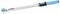 Modrý a černý momentový klíč s dlouhou kovovou rukojetí, digitálním displejem poblíž hlavy, označený štítkem 'GEDORE'.