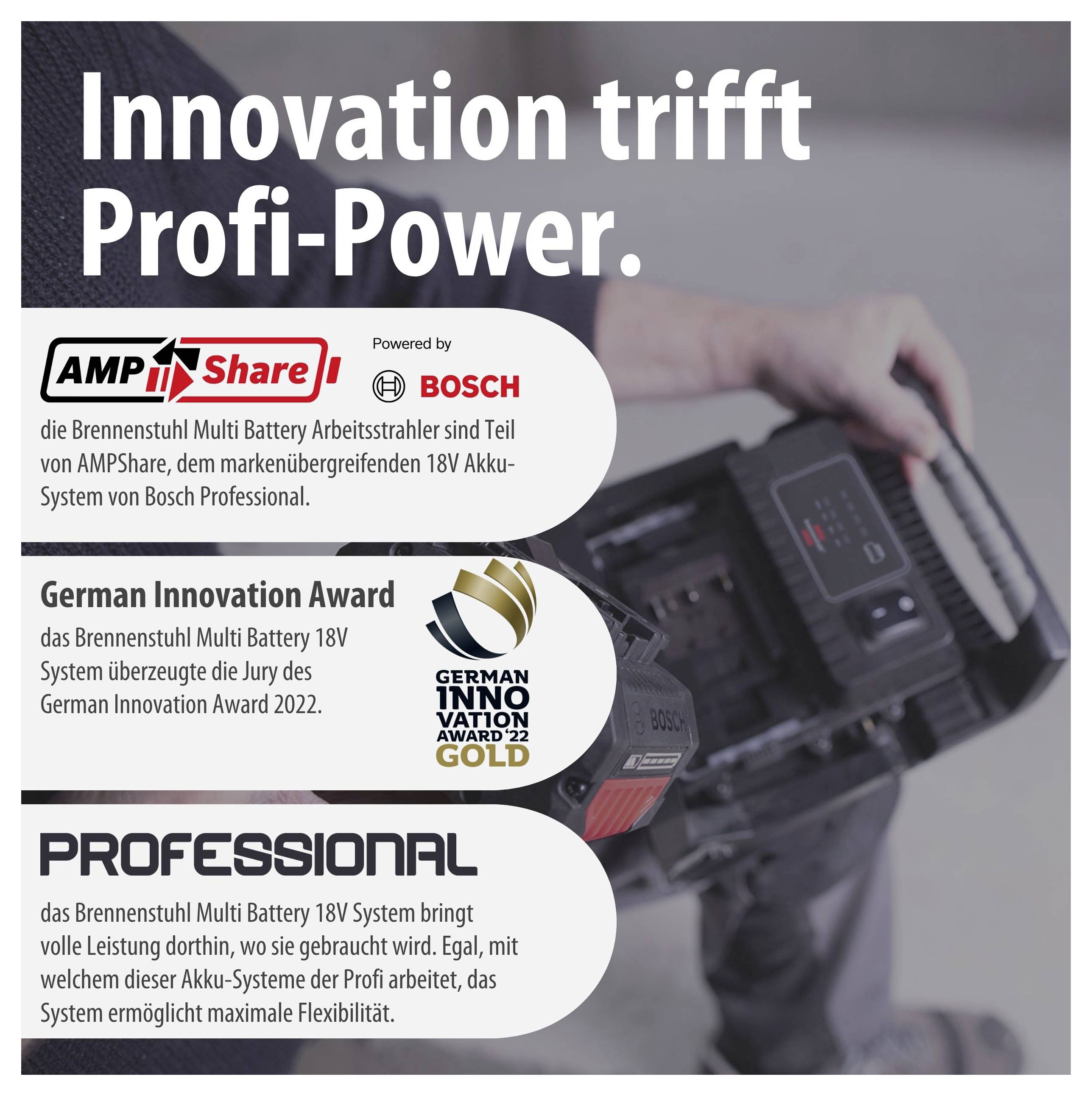 Brennenstuhl Multi Battery Multi 4000 MA Stavební akumulátorový reflektor 40 W 4500 lm denní bílá 1173140400-6