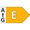 Žlutá šipka ukazující doprava označená 'E' vedle svislého 'A' nad šipkou nad 'G' na levé straně.