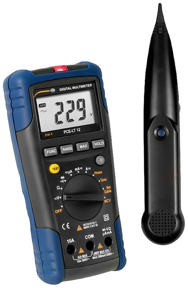 PCE Instruments PCE-LT 12 digitální multimetr, Displej (counts): 1999